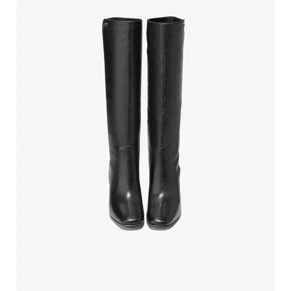 Cole Haan Chrystie Women's US 9.5 M Black Leather Knee High Riding Boots RHS7883 - Picture 9 of 12